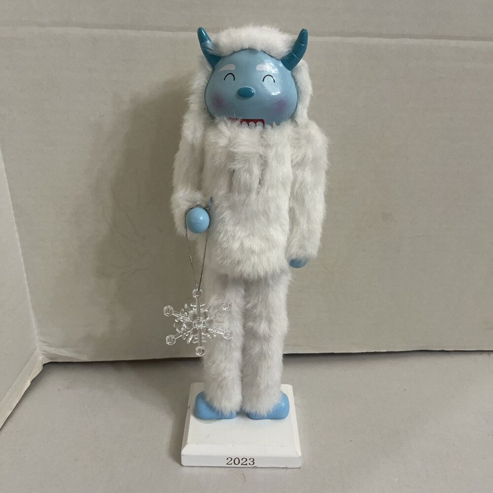 Target Wondershop Winter Yeti Nutcracker 2023 Blue White Snowflake